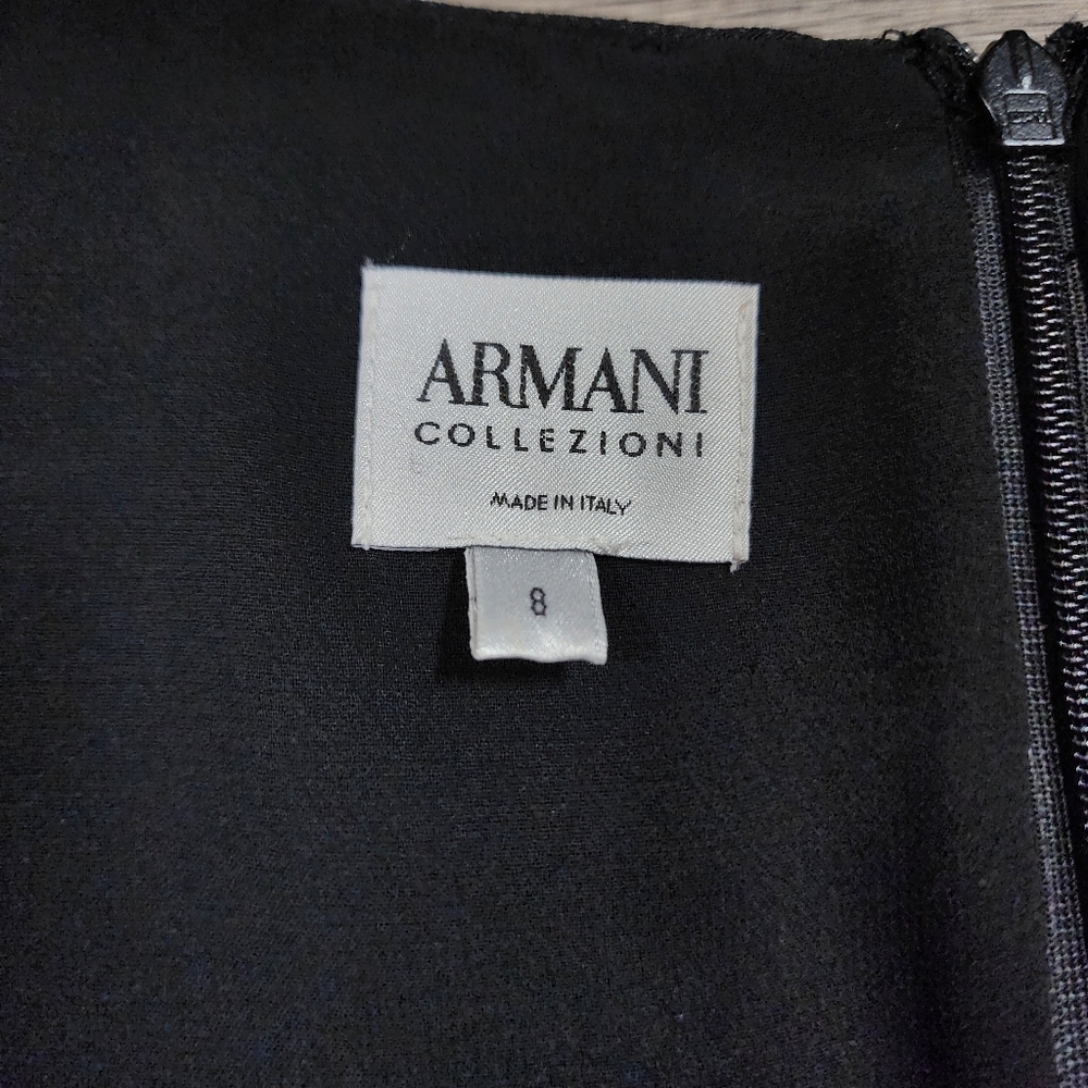 ARMANI COLLEZIONI Made In Italy Black Classic Cocktail Dress 8 - Picture 3 of 16